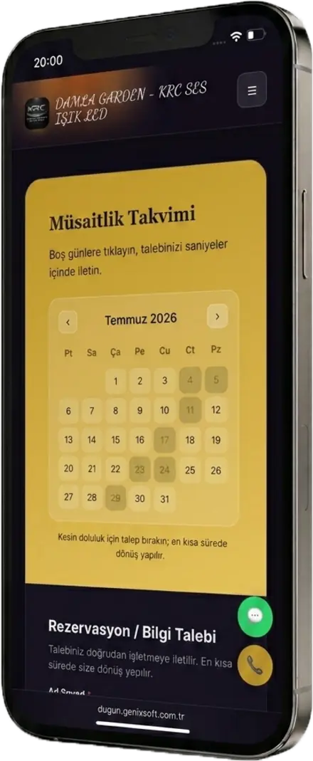 Müşteriniz boş günü görsün, talebini bıraksın